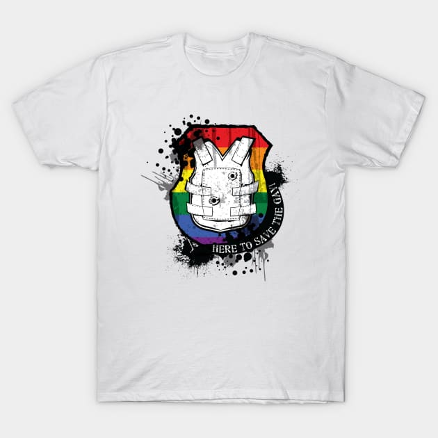 Here-To-Save-The-GAY T-Shirt by Alicorns_and_Devilhorns